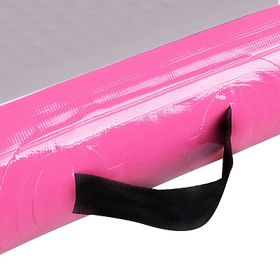 Slim Inflatable Air Track Mat Gymnasti Tumbling- Pink & Grey - Free Shipping