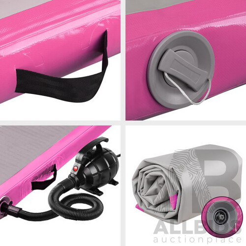3m x 1m Air Track Mat Gymnastic Tumbling Pink and Grey - Brand New - Free Shipping
