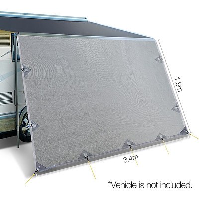 3.4x1.8m Car Privacy Screen Grey - Brand New - Free Shipping