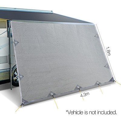 Caravan Roll Out Awning 4.3 x 1.8m - Grey