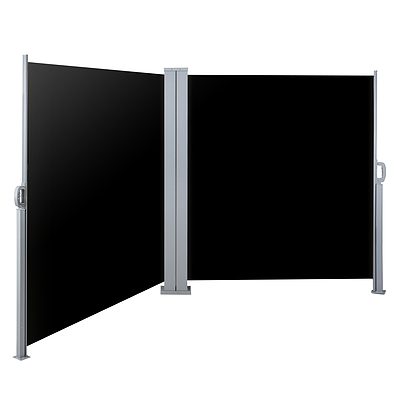 1.8X6M Retractable Side Awning Garden Patio Shade Screen Panel Black