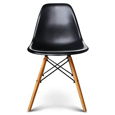 Set of 4 Retro Beech Wood Dining Chair - Black - Brand New - Free Shipping
