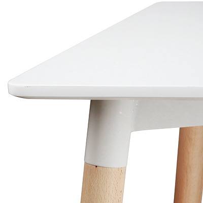 Beech Wood Dining Table 80 x 80cm - White