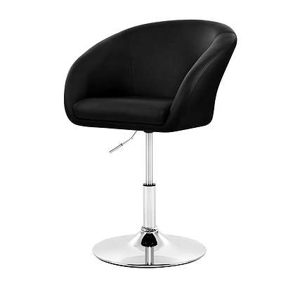 Bar Stools Accent Chairs Kitchen Bar Stool Swivel Gas Lift Leather Black