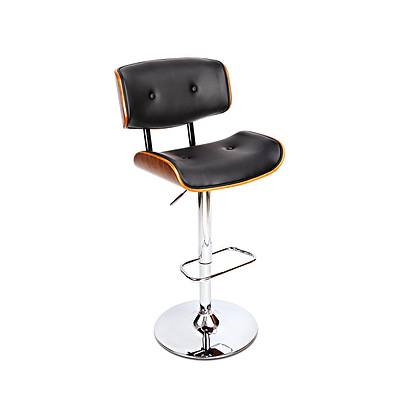 Wooden Gas Lift Bar Stool - Black and Chrome - Brand New - Free Shipping