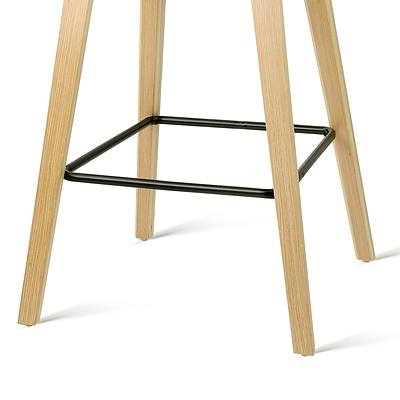 Set of 2 Wooden Backless Bar Stool - White - Free Shipping