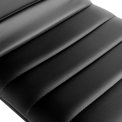Set of 2 PU Leather Kitchen Bar Stools - Black - Brand New - Free Shipping