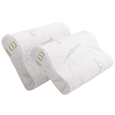Set of 2 Bamboo Pillow with Memory Foam - Brand New - Free Shipping