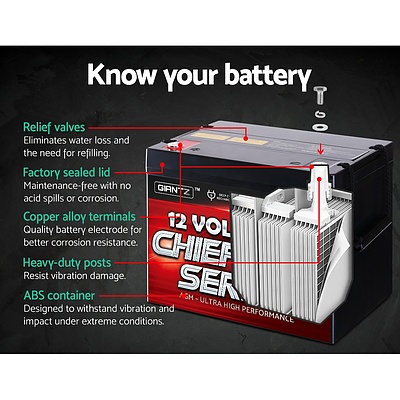 85Ah Deep Cycle Battery 12V AGM Marine Sealed Power Portable Box Solar