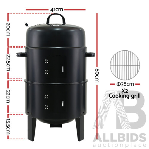3-in-1 Charcoal BBQ Smoker - Brand New - Free Shipping