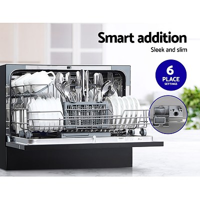 Benchtop Dishwasher 6 Place Setting Counter Bench Top Dish Washer Black - Brand New - Free Shipping