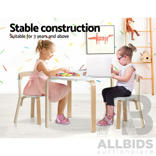 Keezi Nordic Kids Table Chair Set 3PC Desk Activity Study Play Children Modern - Brand New - Free Shipping