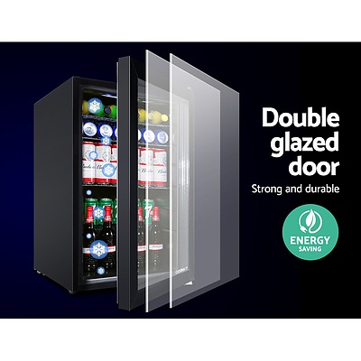 70L Bar Fridge Glass Door Mini Countertop Freezer Fridges Bottle Cooler - Brand New - Free Shipping