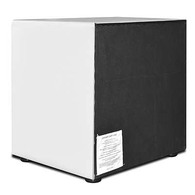 PU Leather Bedside Table 2 Drawers White - Brand New - Free Shipping
