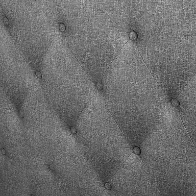 Double Size Upholstered Fabric Headboard - Dark Grey
