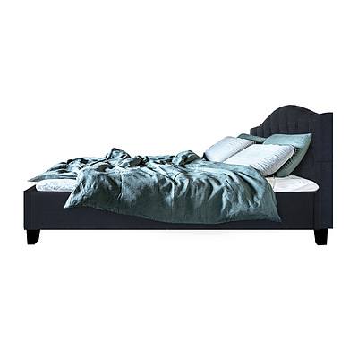 Lars Bed Frame Fabric - Charcoal Queen - Brand New - Free Shipping