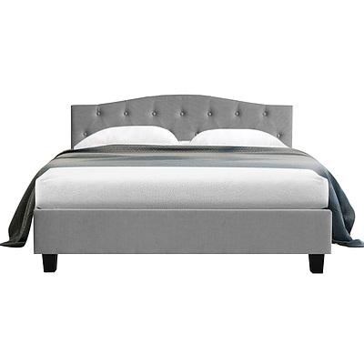 Lars Bed Frame Fabric - Grey Queen - Brand New - Free Shipping