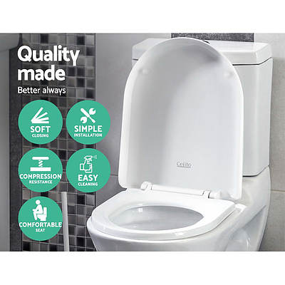 Soft-close Toilet Seat Cover U Shape Universal Fitting Bathroom Accessory - Brand New - Free Shipping