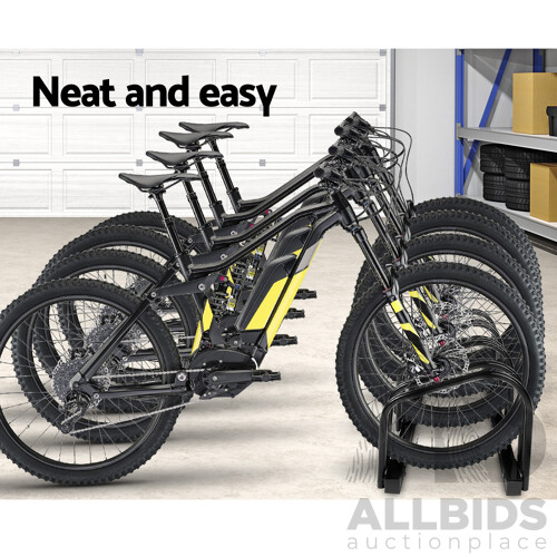 Portable Bike 4 Parking Rack Bicycle Instant Storage Stand - Black - Brand New - Free Shipping