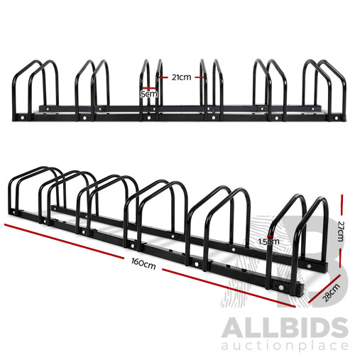 Portable Bike 6 Parking Rack Bicycle Instant Storage Stand - Black - Brand New - Free Shipping