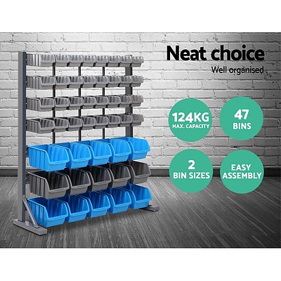 47 Bin Storage Shelving Rack - Brand New - Free Shipping
