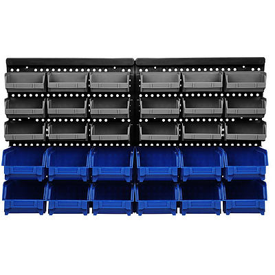 60 Bin Wall Mounted Rack Storage Tools Garage Organiser Shed Work Bench - Brand New - Free Shipping