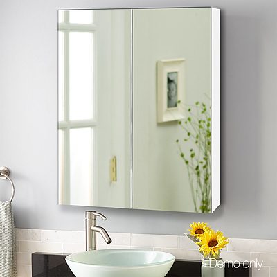 Bathroom Vanity Mirror with Storage Cavinet - White - Free Shipping