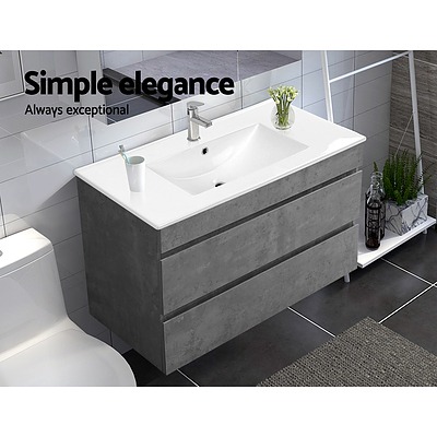 900mm Bathroom Vanity Cabinet Basin Unit Sink Storage Wall Mounted Cement - Brand New - Free Shipping