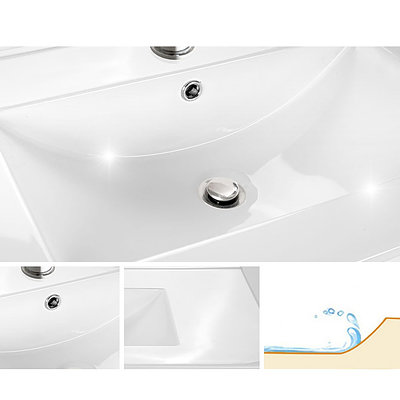900mm Bathroom Vanity Cabinet Basin Unit Wash Sink Storage Wall Mounted White