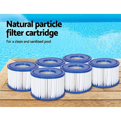 6X Filter Cartridge For Lay-Z-Spa Lay Z Spa Pool Cartridge Filter