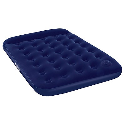 Bestway Double Inflatable Air Mattress Bed with Built-in Foot Pump Blue - Brand New - Free Shipping