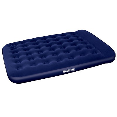 Bestway Queen Inflatable Air Mattress Bed with Built-in Foot Pump Blue - Brand New - Free Shipping