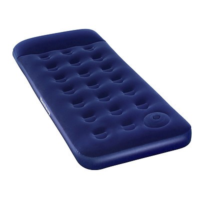 Bestway Single Inflatable Air Mattress Bed with Built-in Foot Pump Blue - Brand New - Free Shipping