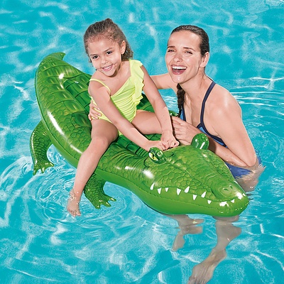 Inflatable Pool Float Crocodile Rider 168cm Pool Toy Play Pool