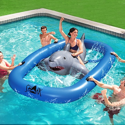 3.1m Inflatable Pool Floating Raft Bull Riding Toy Raft Float Play Pool