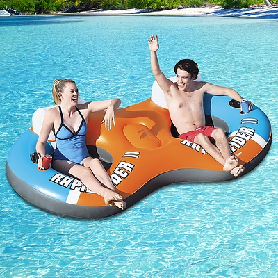River Run 2 Inflatable Tube River Lake Pool Lounge Float Cooler Twin