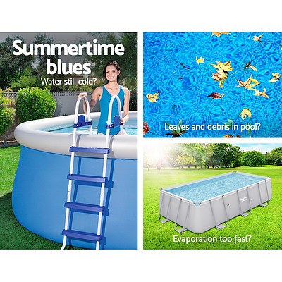 4.27m Swimming Pool Cover For Above Ground Pools LeafStop Black
