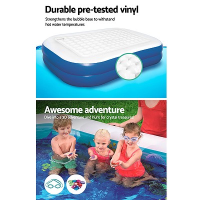 Inflatable Kids Pool Ground Play Pool 3D Undersea Aquarium outdoor