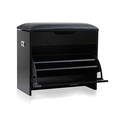 Adjustable 3 Tier Storage Cupboard - Black - Free Shipping
