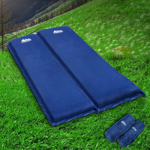 Self Inflating Mattress Camping Sleeping Mat Air Bed Pad Double Navy 10CM Thick - Brand New - Free Shipping
