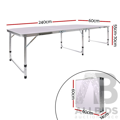 Portable Folding Camping Table 240cm - Brand New - Free Shipping