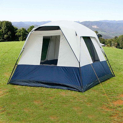 4 Person Family Camping Tent Navy Grey - Brand New