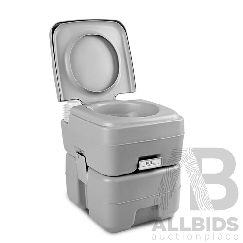 20L Portable Outdoor Camping Toilet - Grey - Brand New - Free Shipping