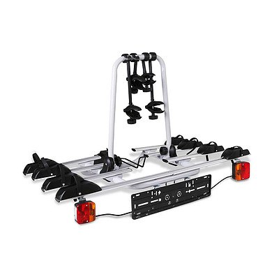 4 Bicycle Tow Ball Car Carrier Mount - Black and Silver - Free Shipping
