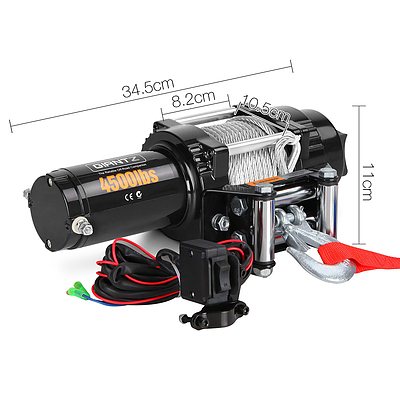 12V Wireless Electric Winch Remote with Steel Cable - Free Shipping