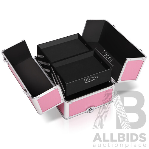 7 in 1 Portable Cosmetic Beauty Makeup Trolley - Pink - Brand New - Free Shipping