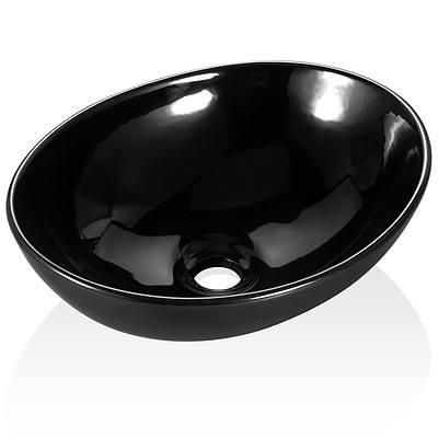 Ceramic Oval Sink Bowl - Black - Free Shipping