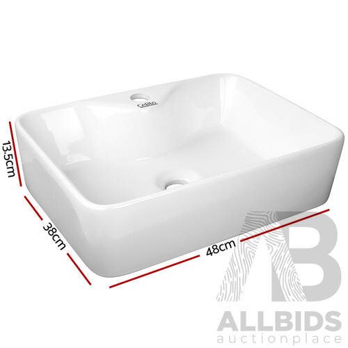 Cefito Ceramic Rectangle Sink Bowl - White - Brand New - Free Shipping