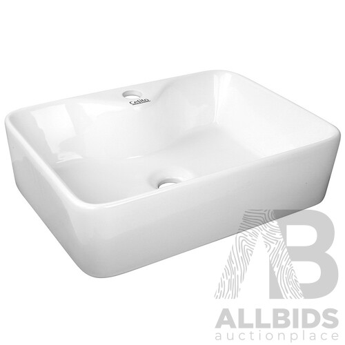 Cefito Ceramic Rectangle Sink Bowl - White - Brand New - Free Shipping