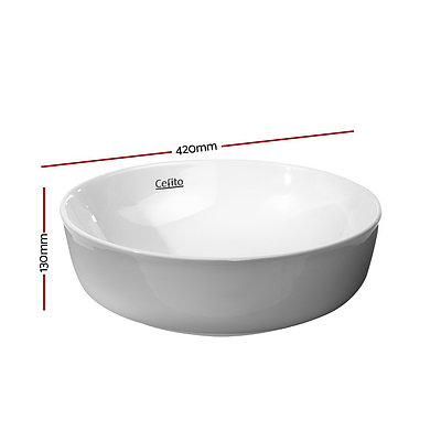 Ceramic Bathroom Basin Sink Vanity Above Counter Basins Hand Wash White
